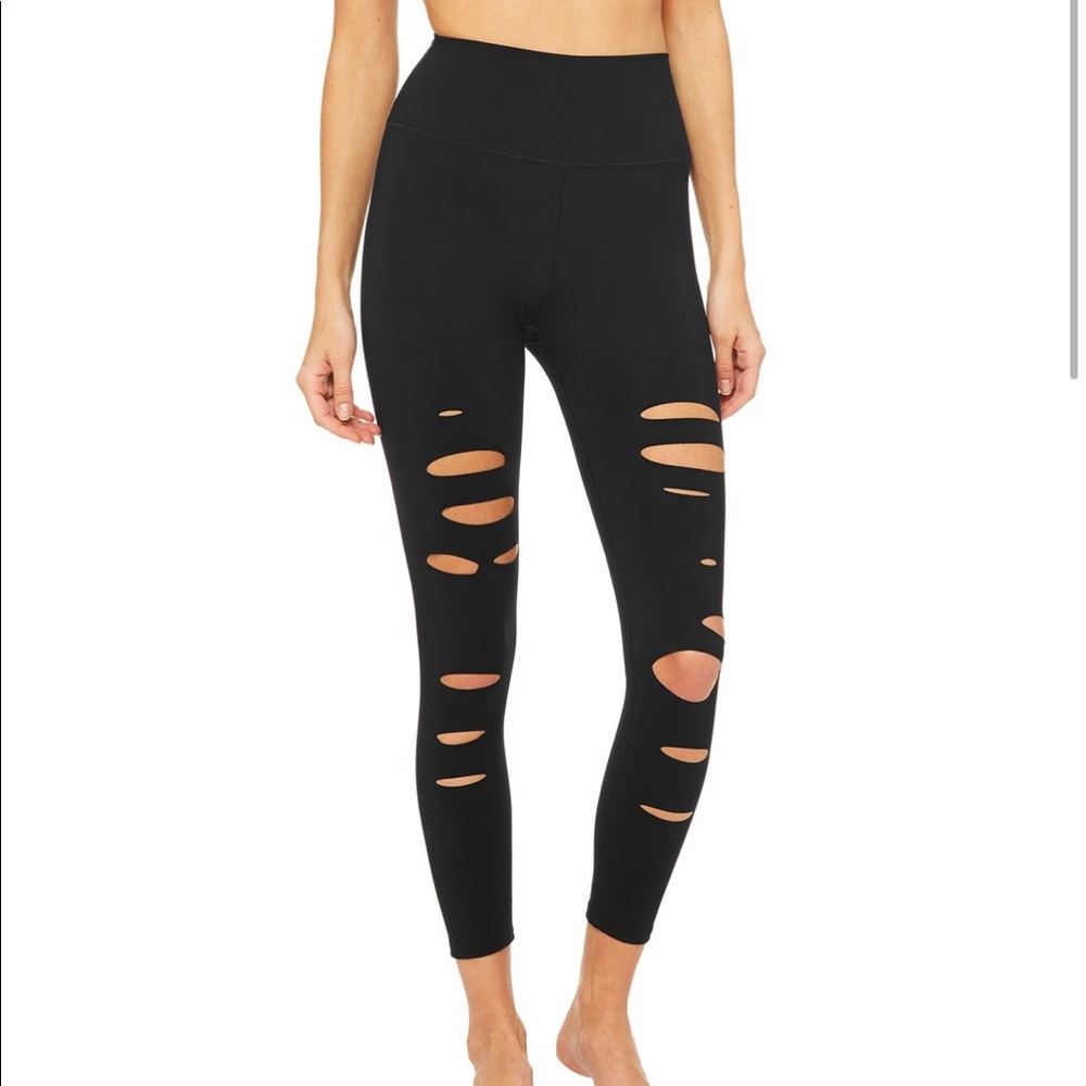 Alo high waist ripped warrior legging